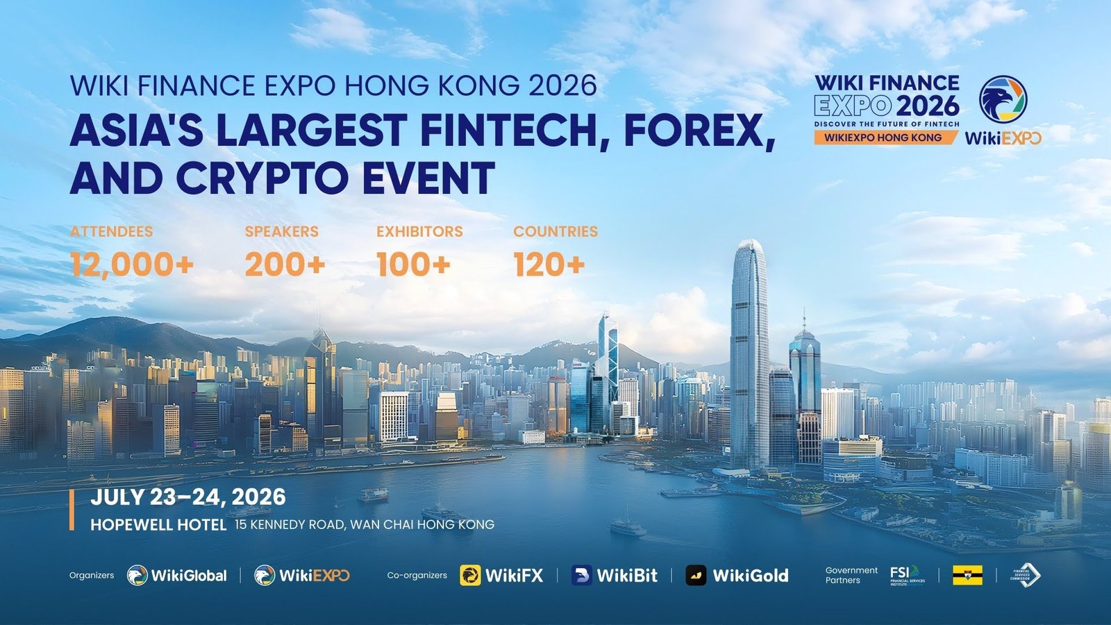 Wiki Finance Expo Hong Kong 2026: Asia’s Largest Fintech & Web3.0 Event Set for July!