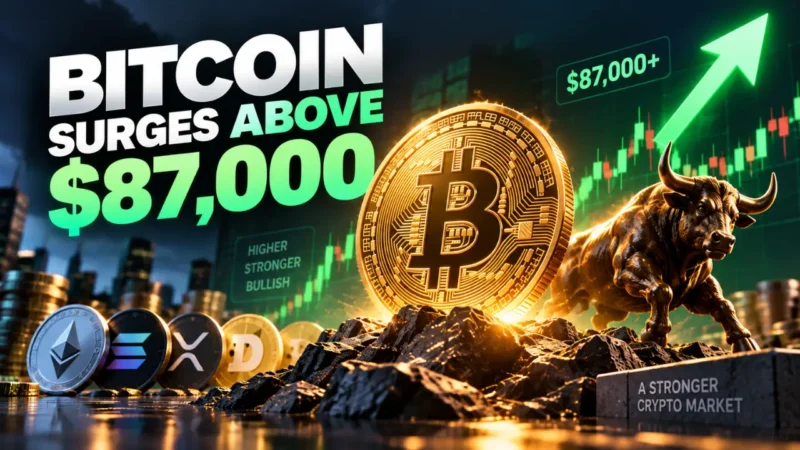 Bitcoin Surges Above $87,000 as Short Squeeze Fuels Broad Crypto Rally
